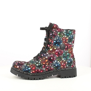 RIEKER Y2440.90<br>MULTI MATIERE MULTI COLORS LACET ZIP