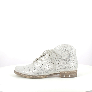 RIEKER M1835.92<br>CUIR LISSE ARGENT ZIP