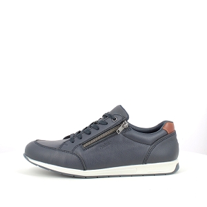 RIEKER 11903.14<br>CUIR LISSE MARINE LACET ZIP