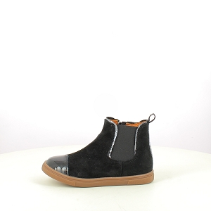 GBB BRUNA<br>CUIR VELOURS NOIR ZIP
