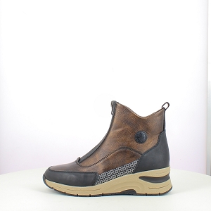 RIEKER N9381.60<br>CUIR LISSE BRONZE ZIP