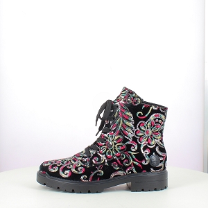 RIEKER Z2841.90<br>MULTI MATIERE NOIR LACET ZIP