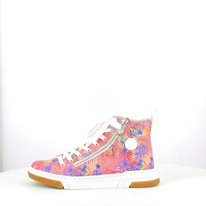 RIEKER N3945.91<br>IMPRIME MULTI COLORS LACET ZIP