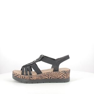 RIEKER V3902.00<br>CUIR LISSE NOIR ELASTIQUE