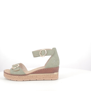 RIEKER 63780.52<br>CUIR LISSE VERT SCRATCH