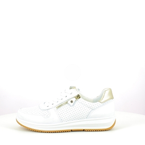 ARA 1225510.04<br>CUIR LISSE BLANC LACET ZIP