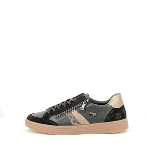 REMONTE D2C04.03<br>CUIR LISSE NOIR LACET ZIP