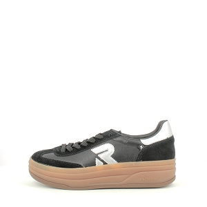 RIEKER W3700<br>CUIR VELOURS NOIR LACET