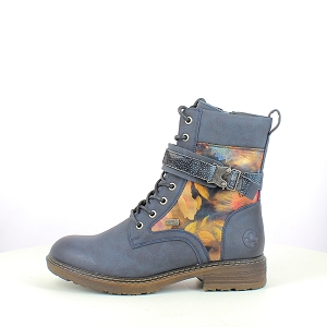 RIEKER 94722.14<br>CUIR LISSE MARINE LACET ZIP