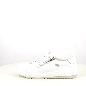 REMONTE D0700.80<br>CUIR LISSE BLANC LACET ZIP