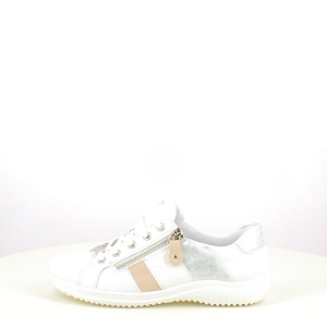 REMONTE D1E00.81<br>CUIR LISSE BLANC LACET ZIP