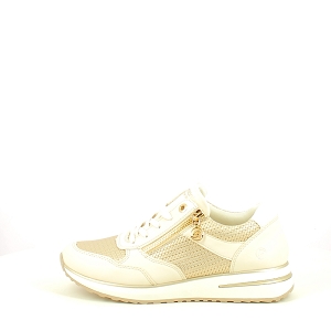 REMONTE D1G08.60<br>CUIR LISSE BEIGE LACET ZIP