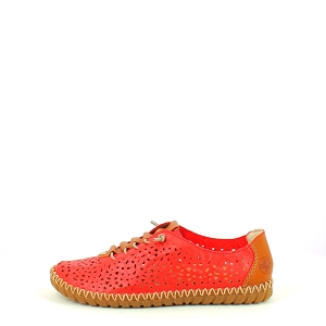 RIEKER M2856.33<br>CUIR LISSE ROUGE ELASTIQUE