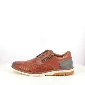 RIEKER 14412.24<br>CUIR LISSE COGNAC LACET ZIP