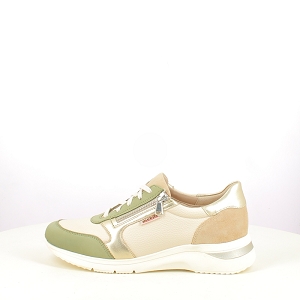 MEPHISTO MILLENA<br>CUIR LISSE BEIGE LACET ZIP