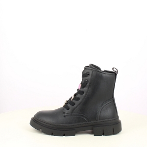 GEOX J660KH<br>CUIR LISSE NOIR LACET ZIP