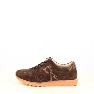 CAFE NOIR DB6100<br>CUIR VELOURS MARRON LACET