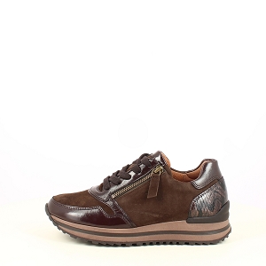 GABOR 6021.01<br>CUIR VELOURS MARRON LACET ZIP