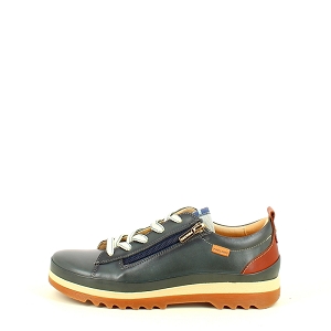 PIKOLINOS VIGO W3W 6979<br>CUIR LISSE MARINE LACET ZIP
