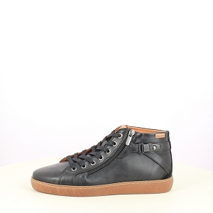 PIKOLINOS LANZAROTE W7B 8868C<br>CUIR LISSE NOIR LACET ZIP