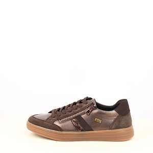 REMONTE D2C04.90<br>CUIR LISSE MARRON LACET ZIP