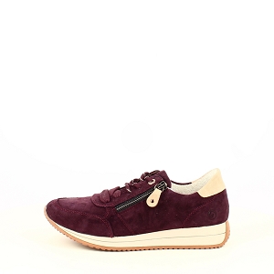 REMONTE D0H19<br>CUIR VELOURS BORDEAUX LACET ZIP