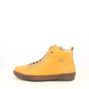 REMONTE D0782.68<br>CUIR LISSE JAUNE LACET ZIP