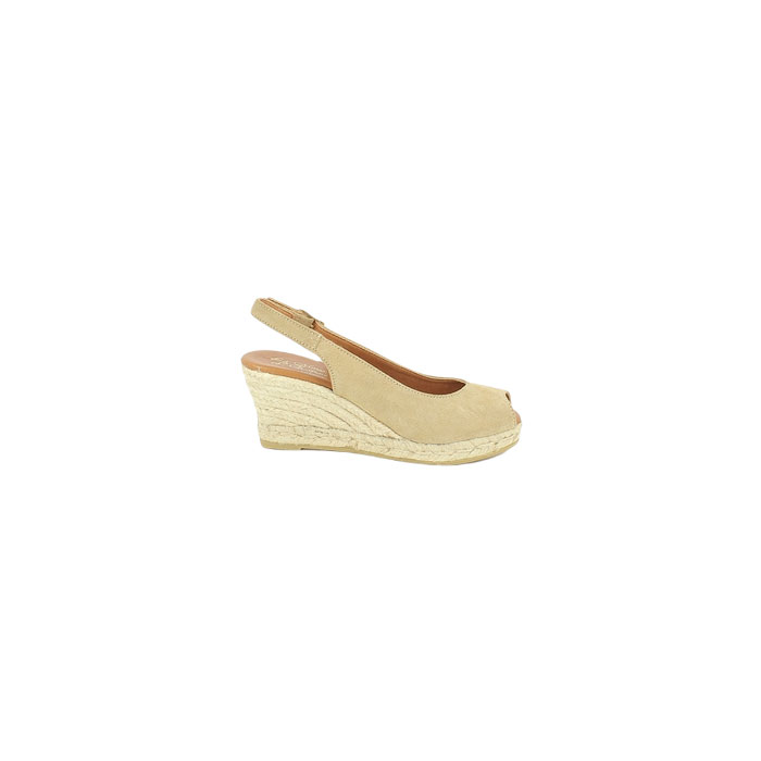 La maison de l espadrille sandale 806.4 cuir velours taupe1562101_3