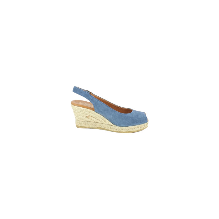 La maison de l espadrille sandale 806.4 cuir velours bleu1562102_3