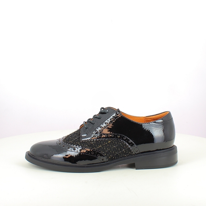 Fugitive derbies mocassins felino vernis noir lacet