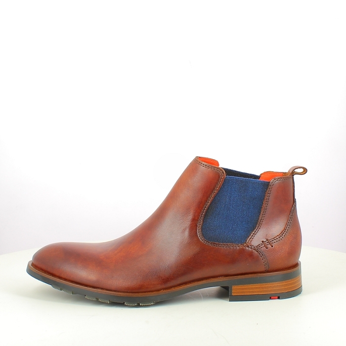 Lloyd bottine jonah cuir lisse cognac elastique