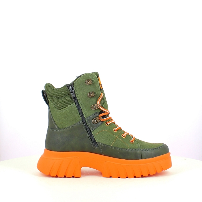 Rieker bottine w1871.54 tex kaki lacet zip5285201_3