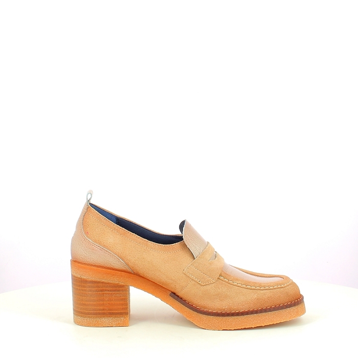 Dorking derbies mocassins d9350 cuir velours beige5286201_3