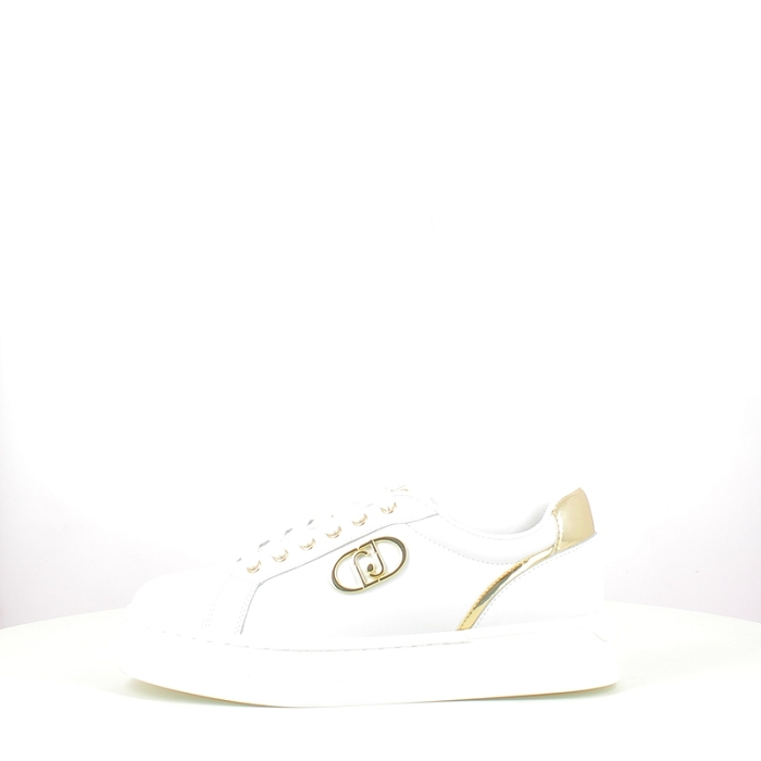 Liu jo basket pretty 06 cuir lisse blanc lacet