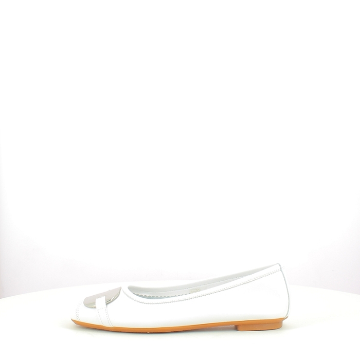 Reqins ballerine hermes cuir lisse blanc